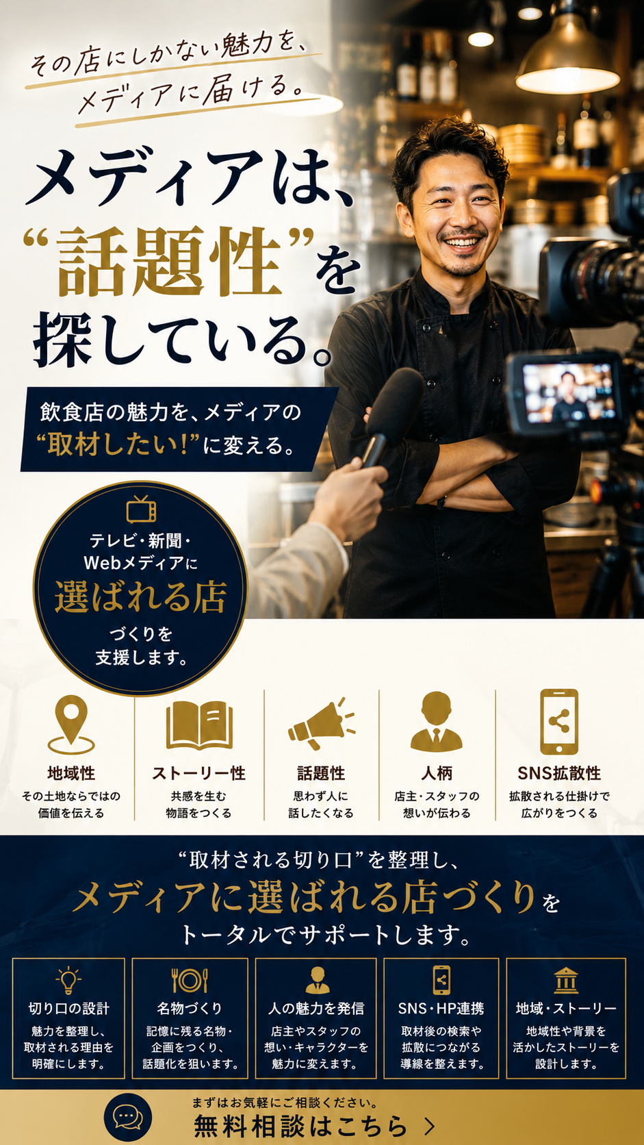 メディアPR支援　 メディアは、“話題性”を探している。