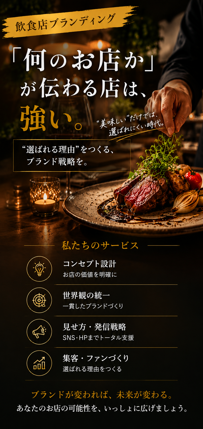 飲食店ブランディング　 「何のお店か」が伝わる店は、強い。