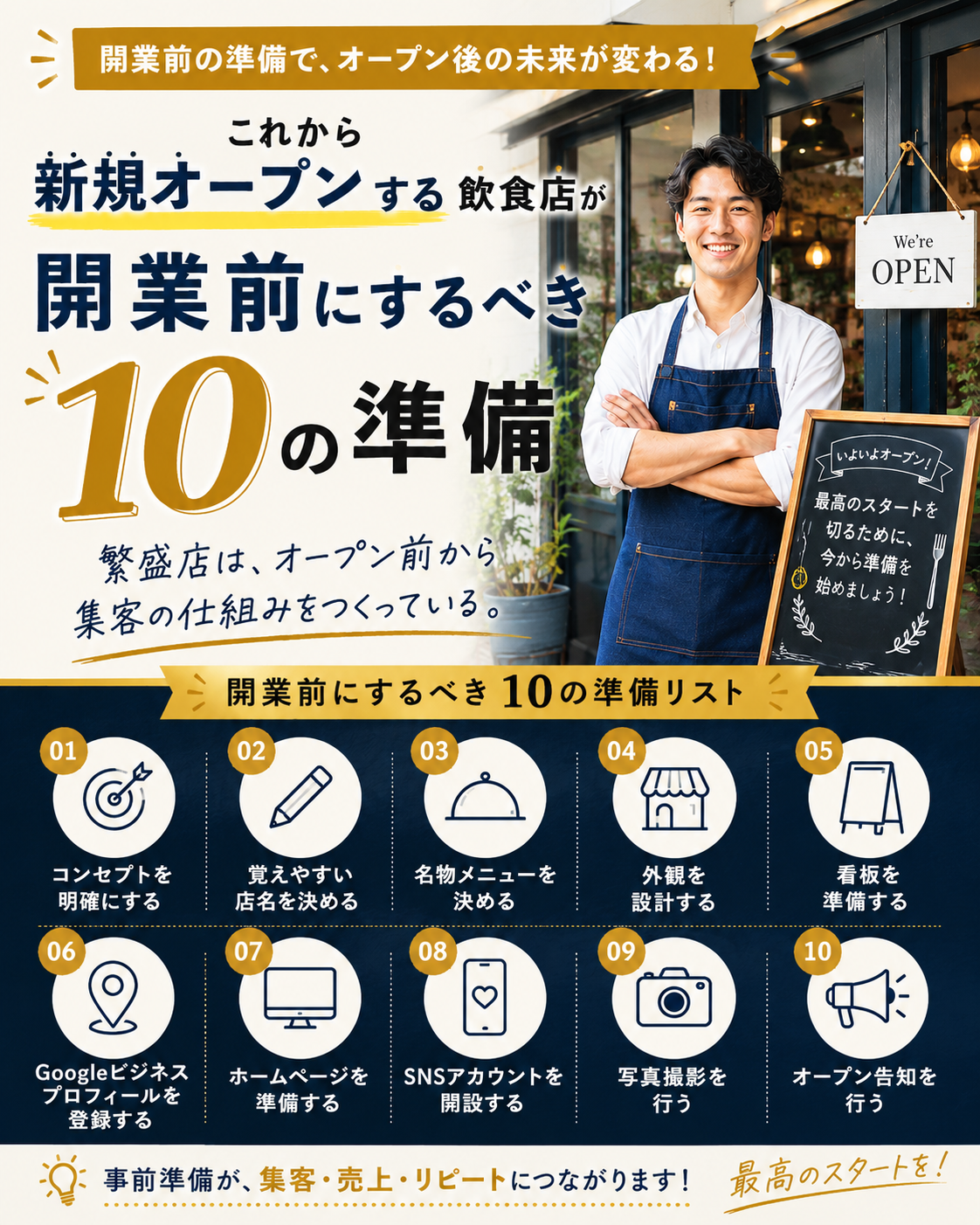 飲食店開業前にするべき10の準備