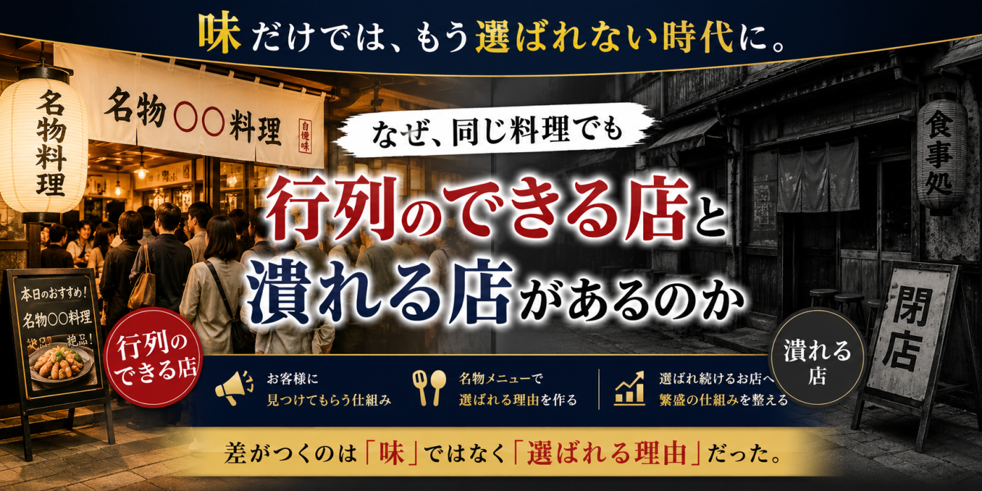 なぜ、同じ料理でも“行列のできる店”と“潰れる店”があるのか